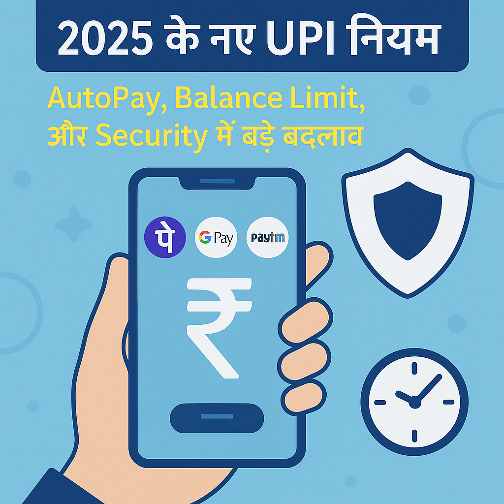 2025 के नए UPI नियम हिंदी में – PhonePe, GPay, Paytm अपडेट